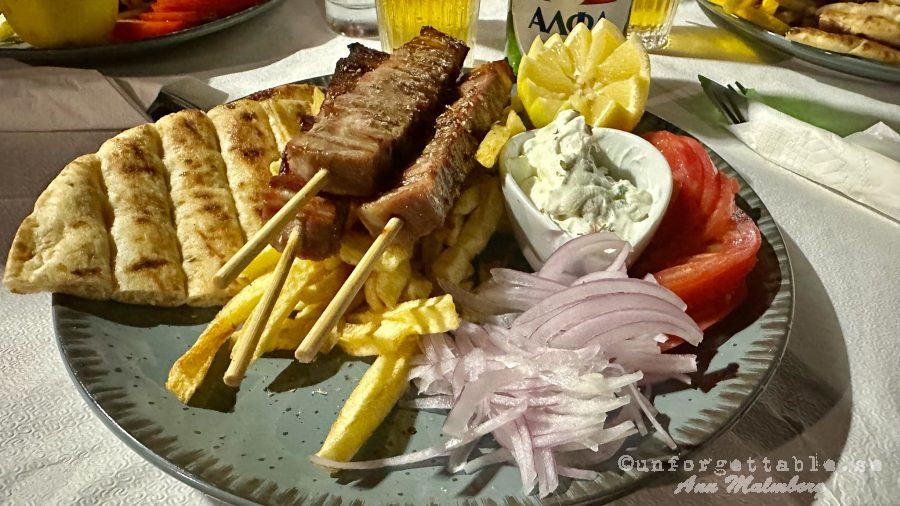 Bästa souvlakin restaurang Kapsála Καψάλα Kyparissia Grekland