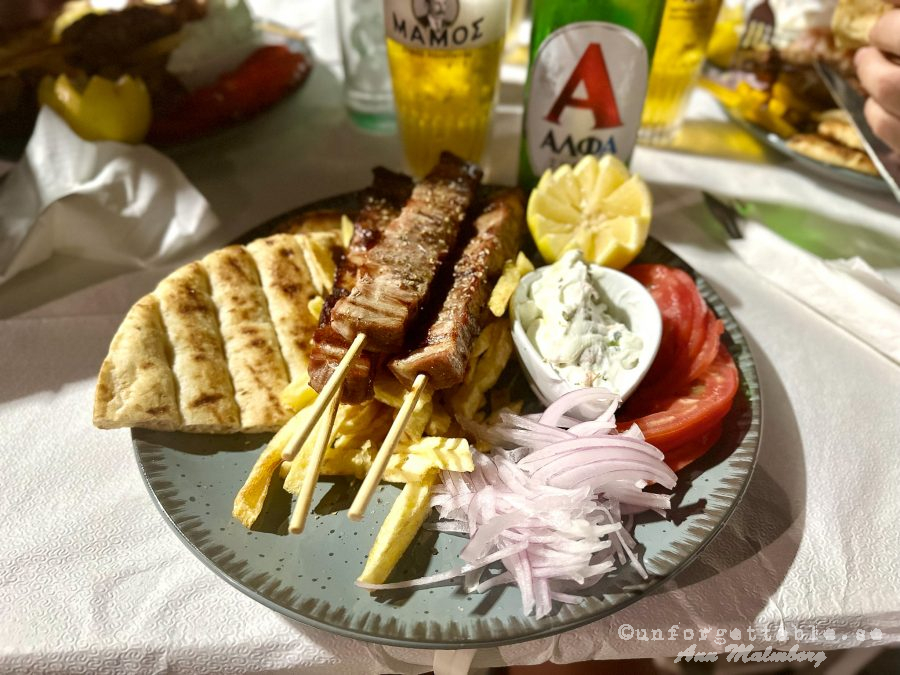 Bästa souvlakin restaurang Kapsála Καψάλα Kyparissia Grekland